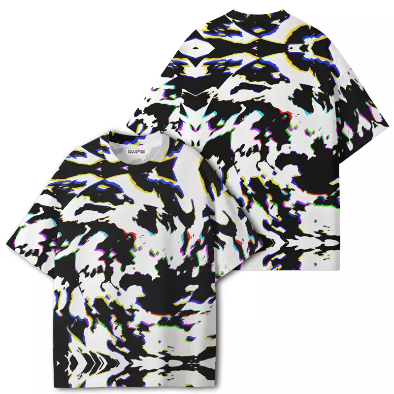 Soulisfree RGB Glitch Camo ECO‑PERF Graphic Tee
