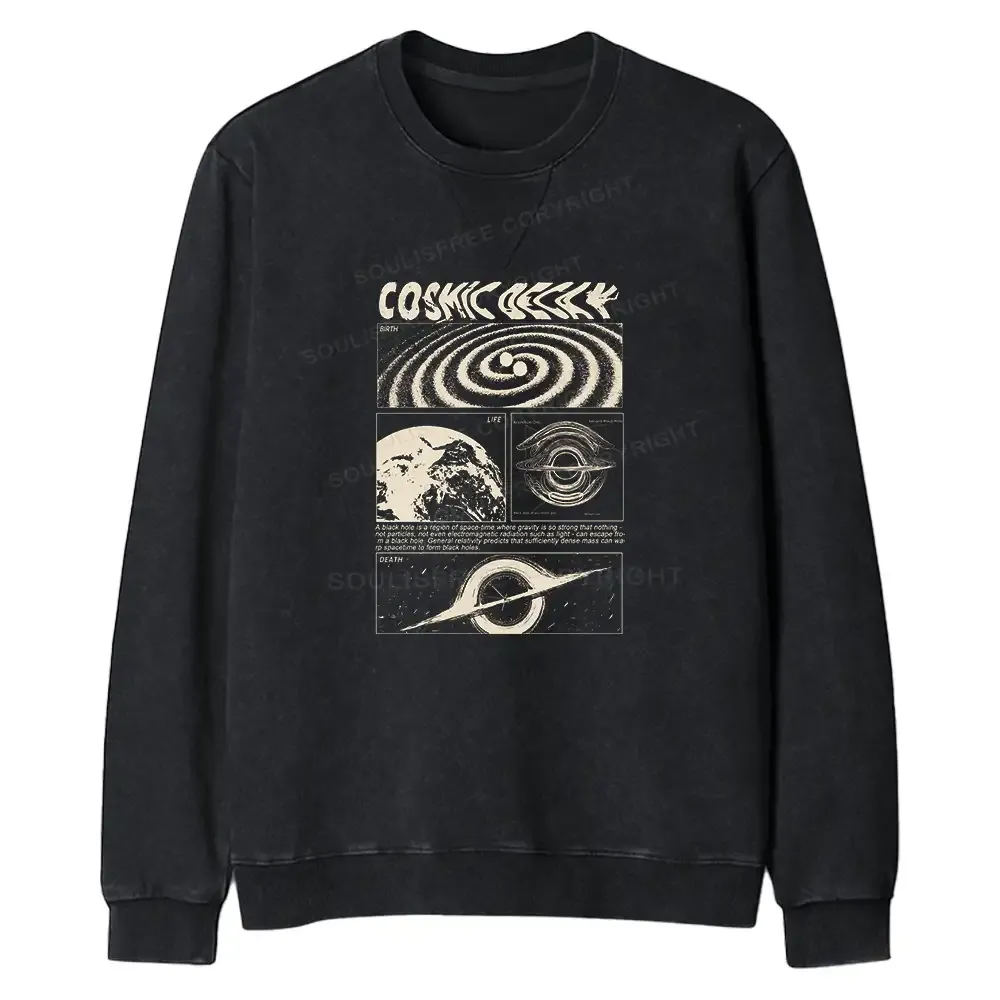 Designed Universe Collapse Regular Fit Washed Sweatshirt