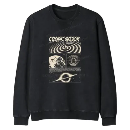 Universe Collapse Regular Fit Washed Sweatshirt