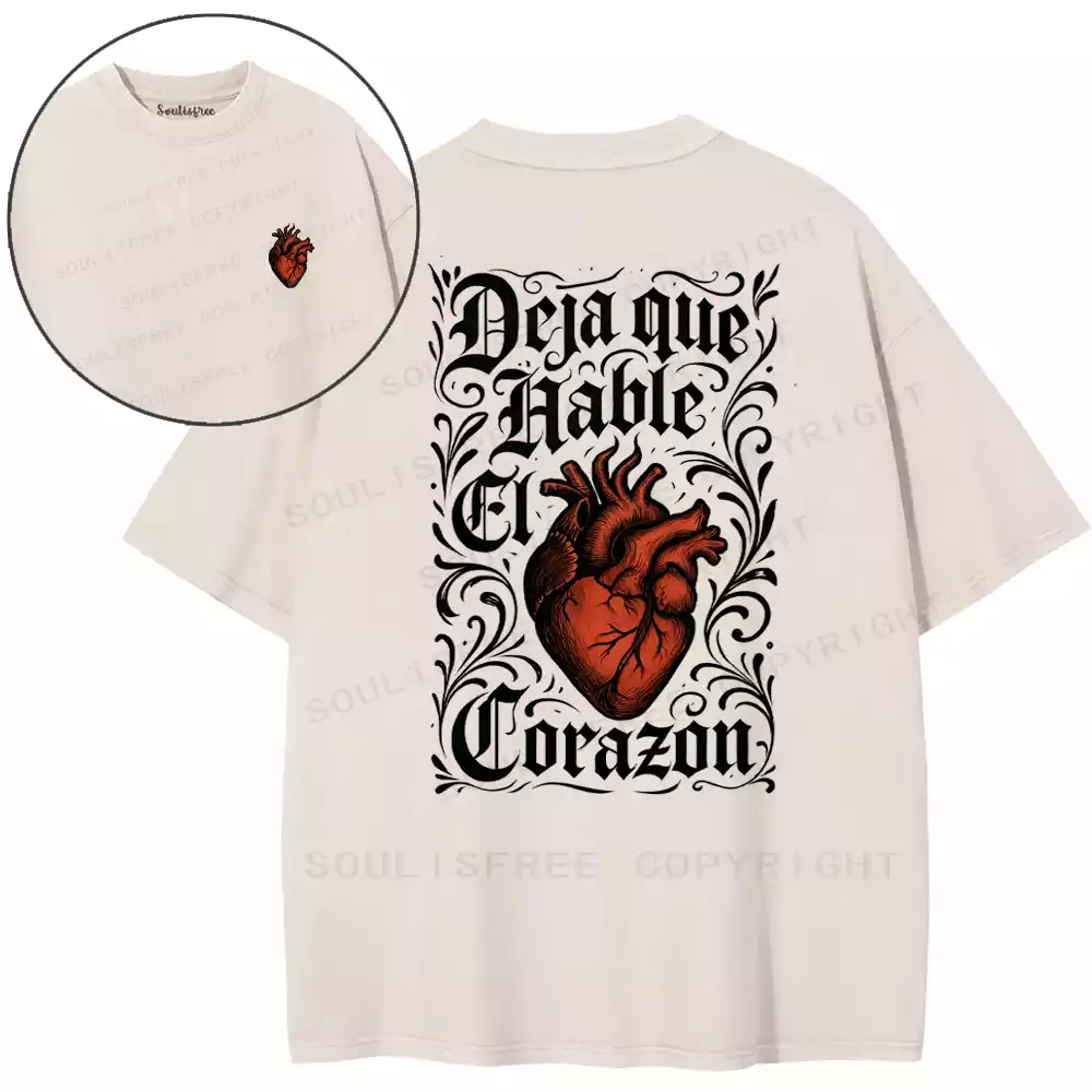 Let the Heart Speak Washed T-shirt