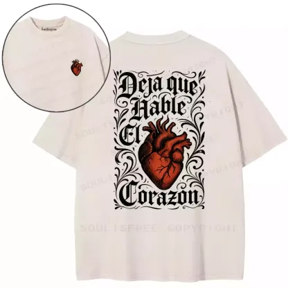 Let the Heart Speak Washed T-shirt