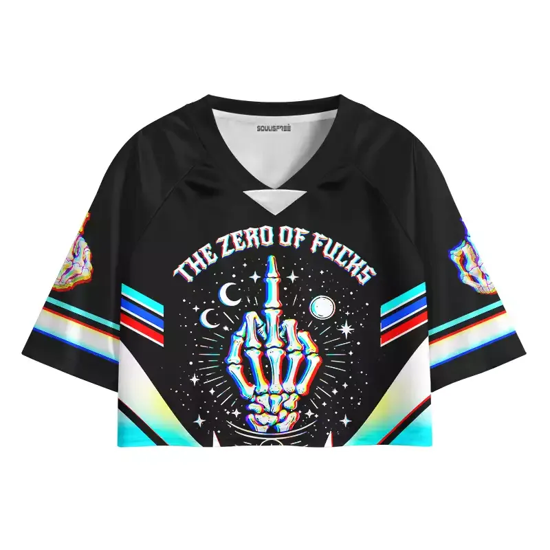 Designed Soulisfree The Zero Of Fucks Cropped Jersey
