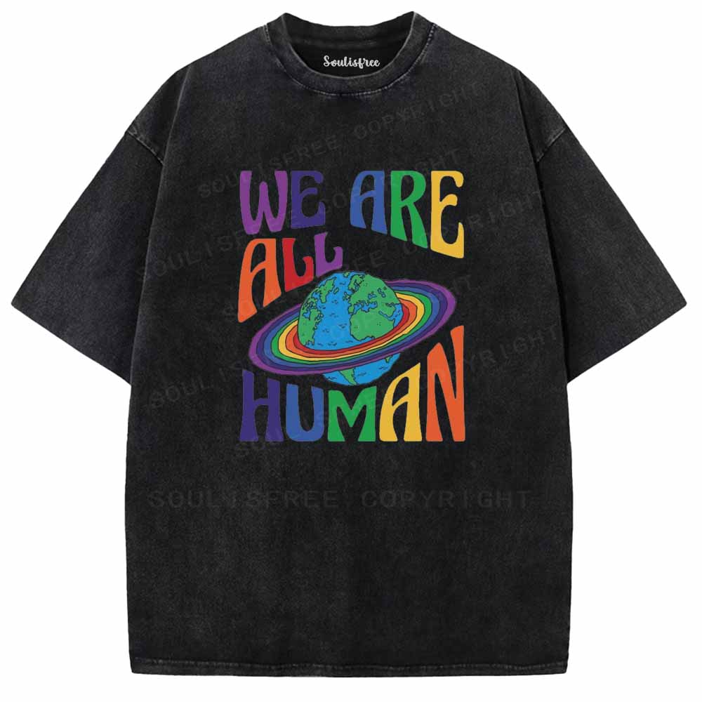 Soulisfree WE ARE ALL HUMAN Washed Tee