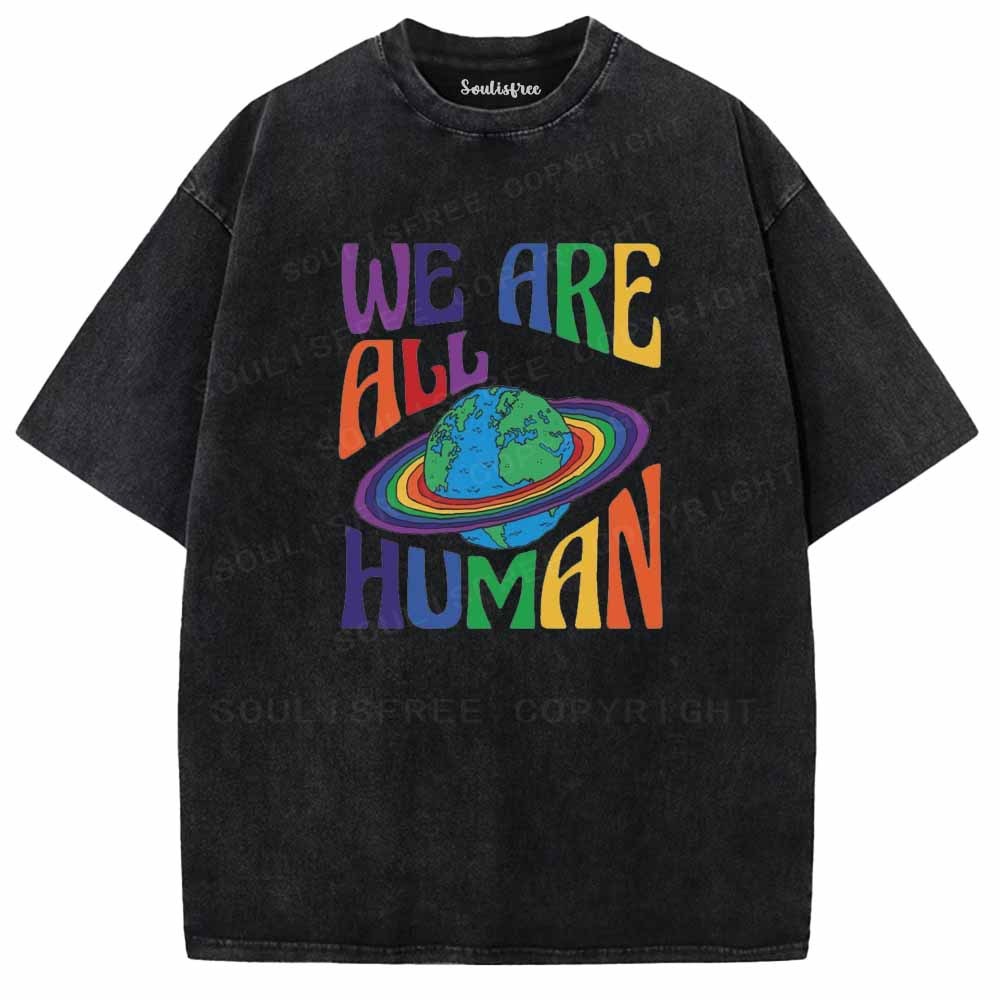 Soulisfree WE ARE ALL HUMAN Washed Tee