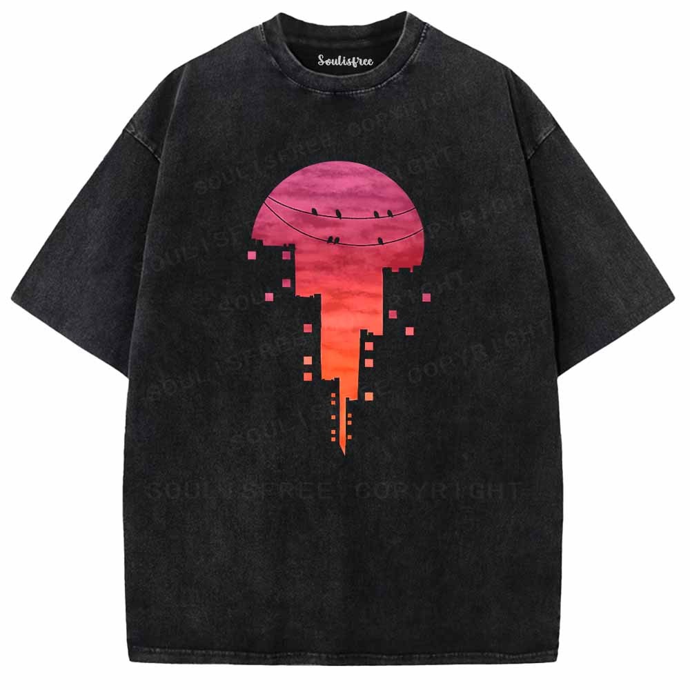 Soulisfree CITY SUNSET Washed Tee