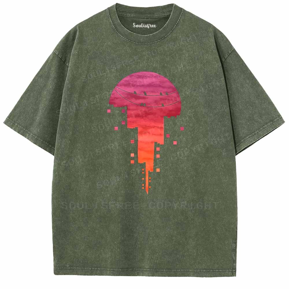 Soulisfree CITY SUNSET Washed Tee