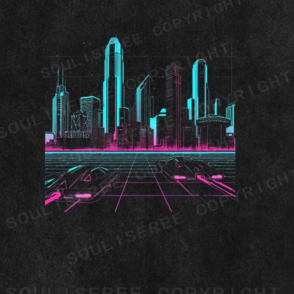 Soulisfree Neon Roads Washed Tee