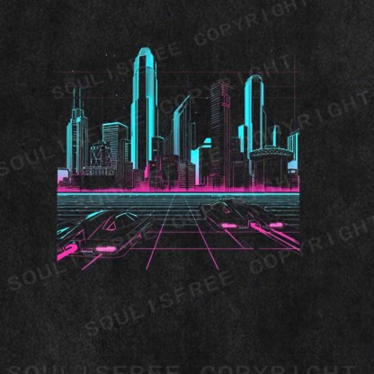 Soulisfree Neon Roads Washed Tee