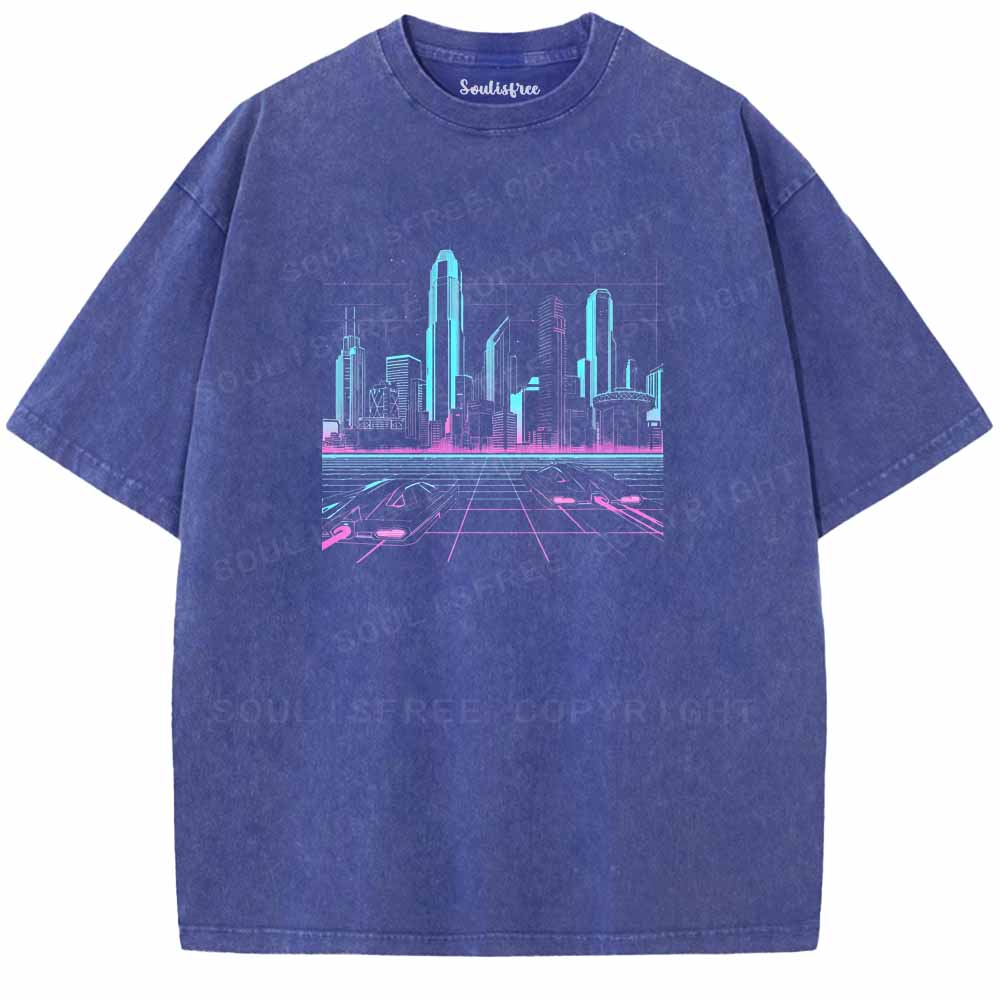 Soulisfree Neon Roads Washed Tee