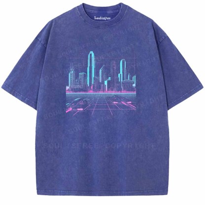 Soulisfree Neon Roads Washed Tee
