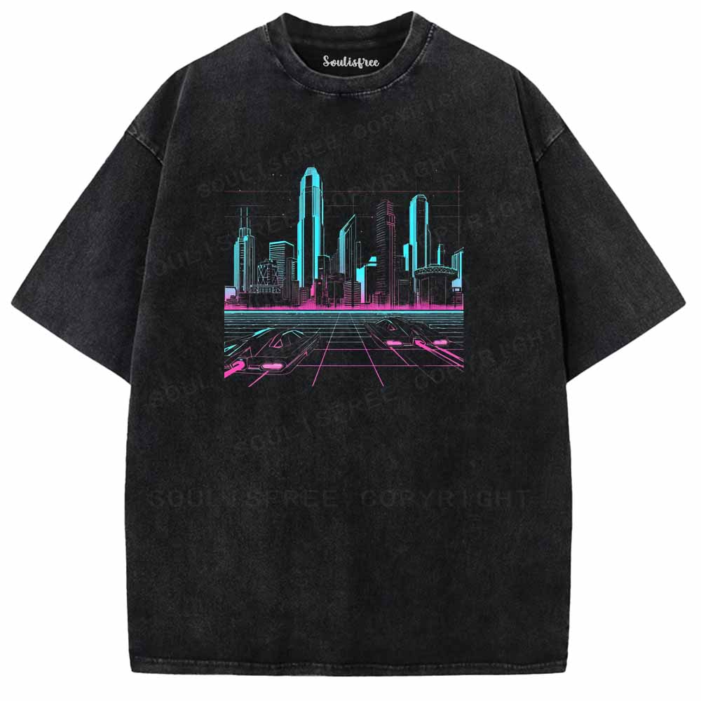Soulisfree Neon Roads Washed Tee