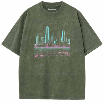 Soulisfree Neon Roads Washed Tee
