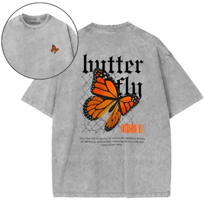 Butterfly Transform Washed T-shirt