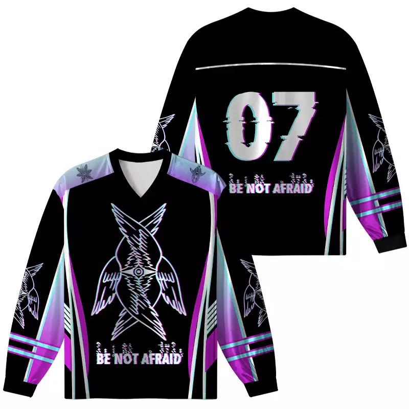Soulisfree BE NOT AFRAID — Divine Glitch Wings Long Sleeve Jersey