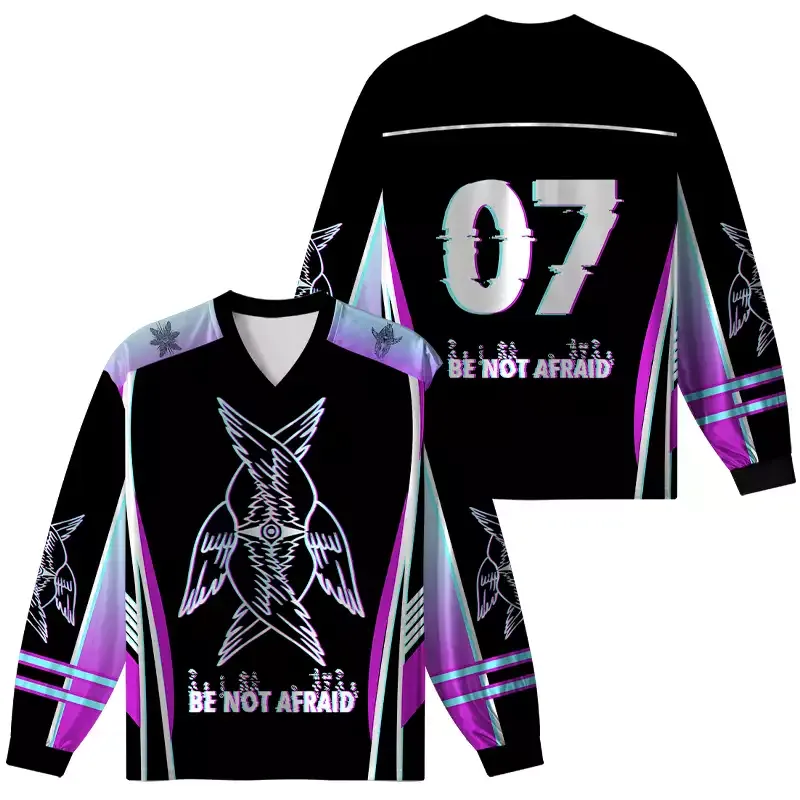 Soulisfree BE NOT AFRAID — Divine Glitch Wings Long Sleeve Jersey