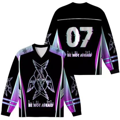 Soulisfree BE NOT AFRAID — Divine Glitch Wings Long Sleeve Jersey