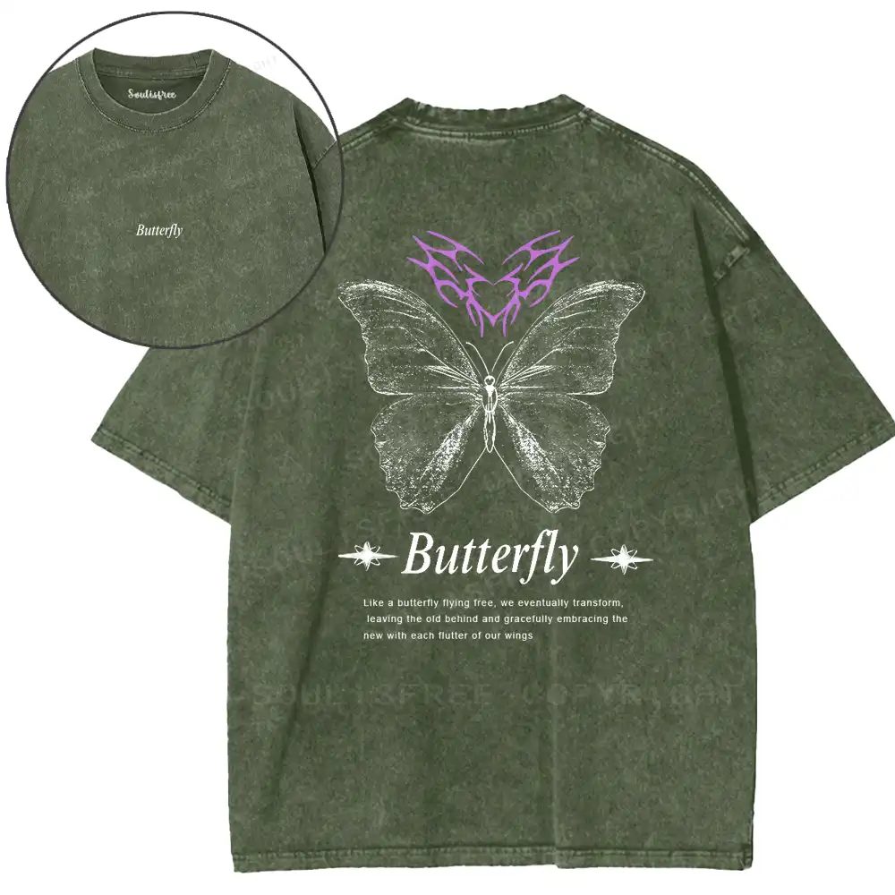 Free Butterfly Spirit Washed T-shirt