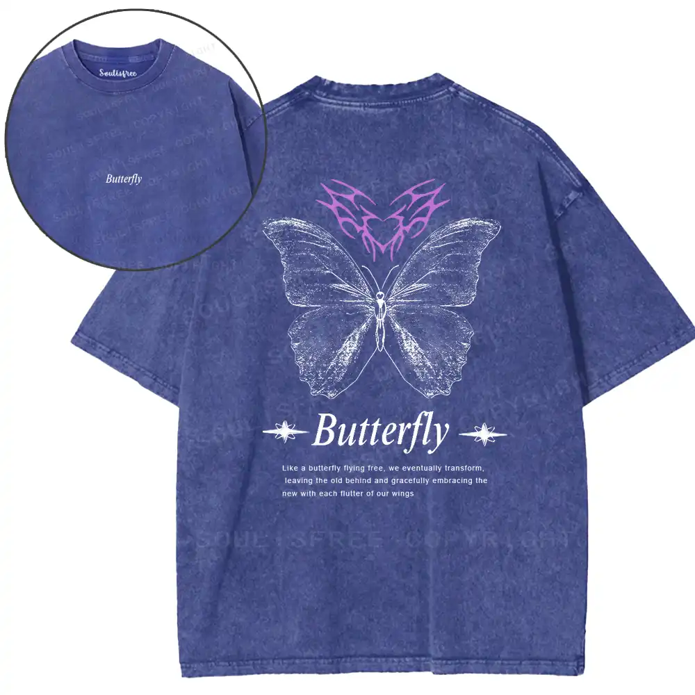 Free Butterfly Spirit Washed T-shirt
