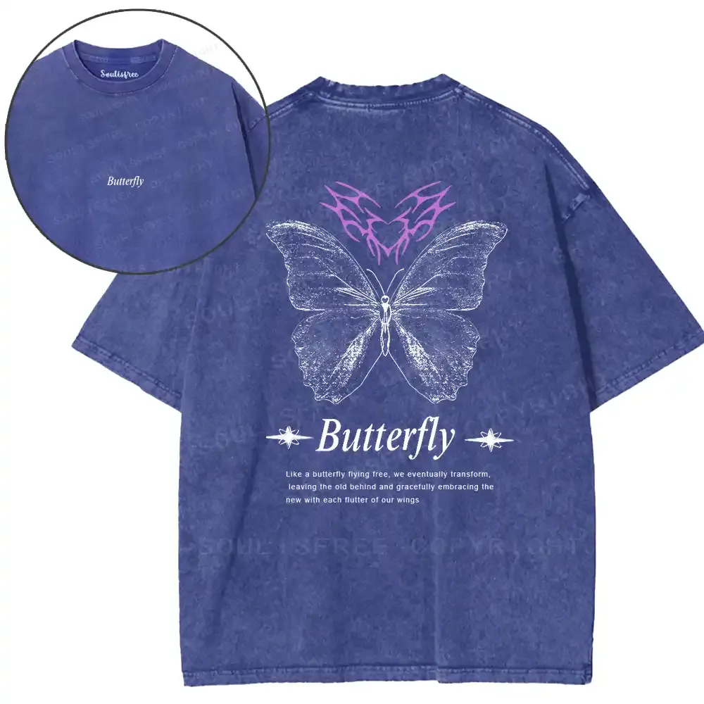 Free Butterfly Spirit Washed T-shirt