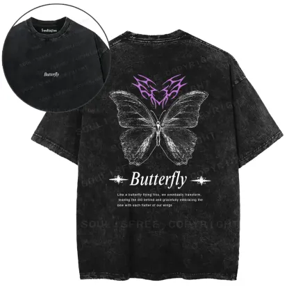 Free Butterfly Spirit Washed T-shirt