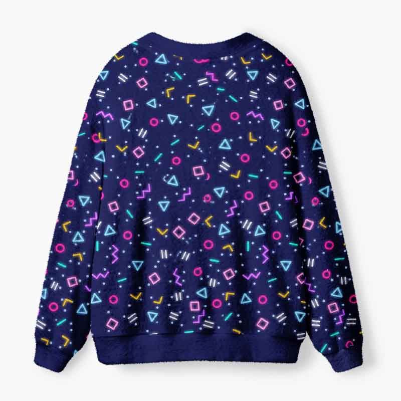 Soulisfree The Language Of A Digital Dream Fuzzy Cardigan Sweater