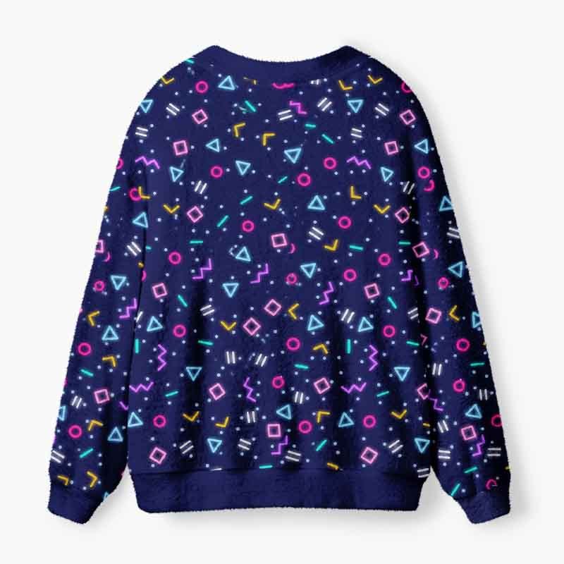 Soulisfree The Language Of A Digital Dream Fuzzy Cardigan Sweater