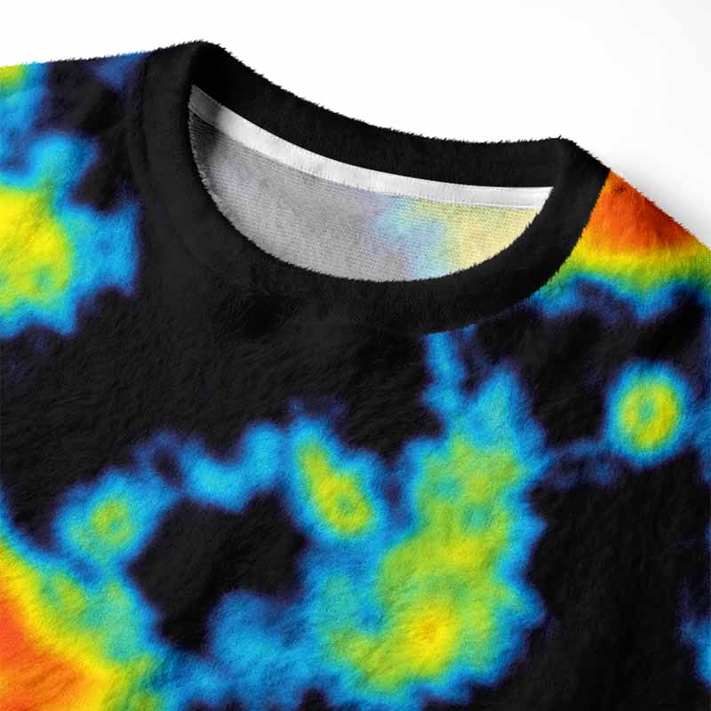 Soulisfree Thermal Heatmap Fuzzy Crewneck Sweater