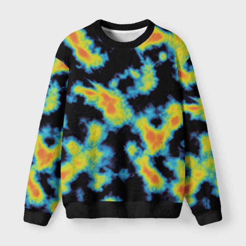 Soulisfree Thermal Heatmap Fuzzy Crewneck Sweater