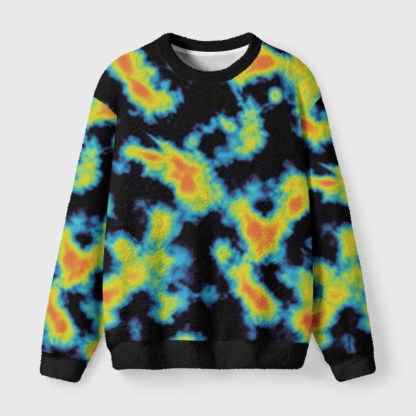 Soulisfree Thermal Heatmap Fuzzy Crewneck Sweater