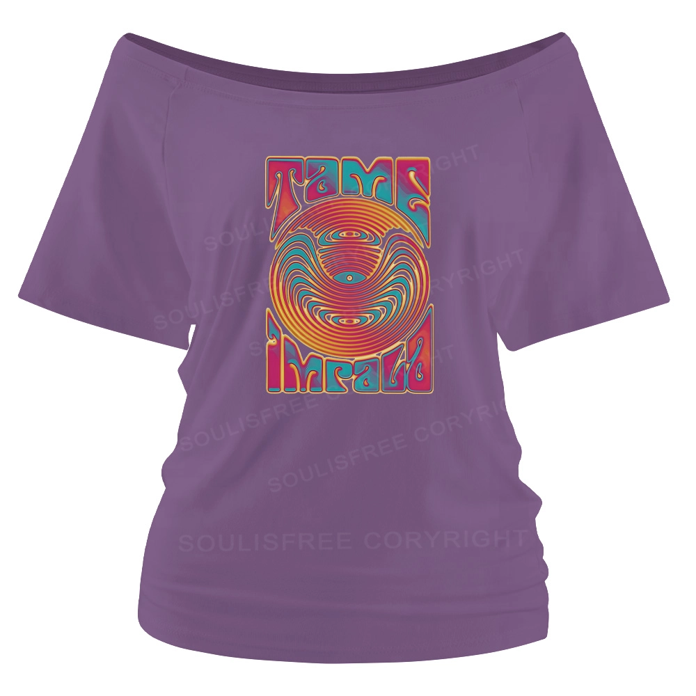 Psychedelic Moment Off Shoulder Top