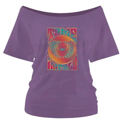 Psychedelic Moment Off Shoulder Top