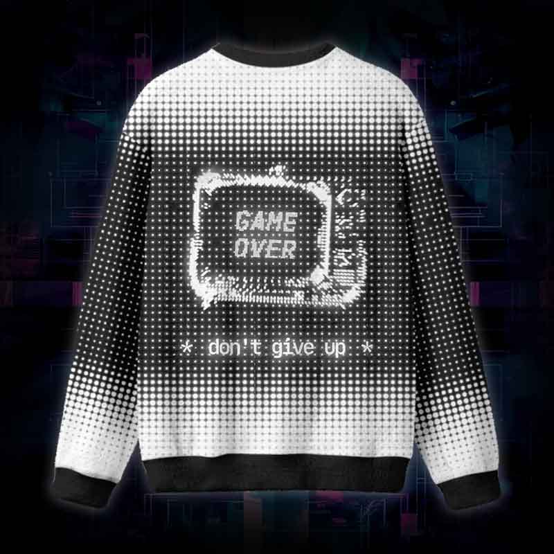 Soulisfree Game Over? Not Yet Fuzzy Crewneck Sweater