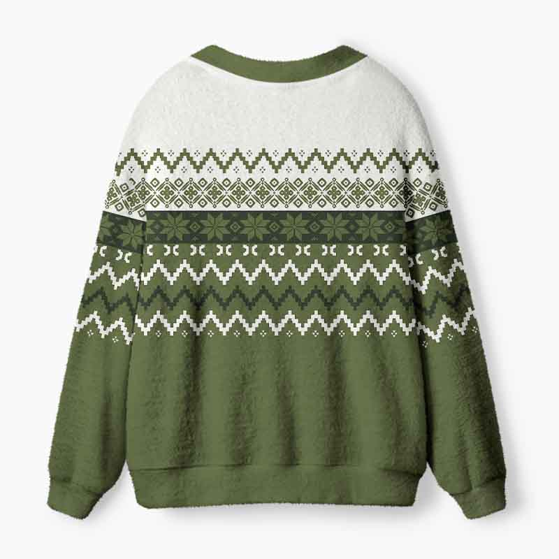 Soulisfree A Winter Tradition Reborn Fuzzy Cardigan Sweater