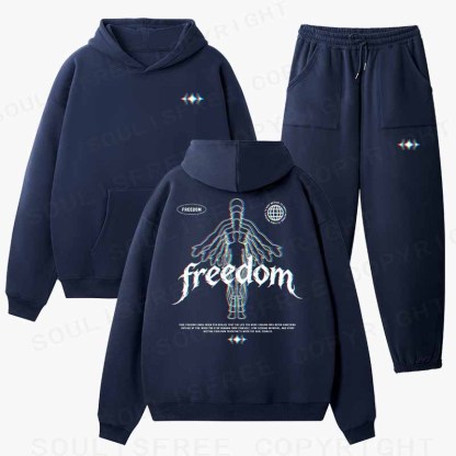 Soulisfree Freedom Within Yourself Cotton Fleece Hoodie Set