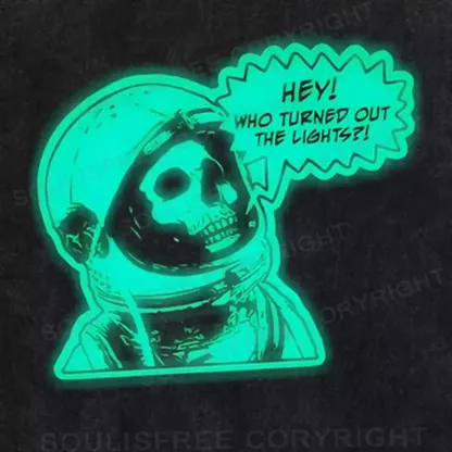 Hey! Who Turned Off The Lights? Washed Space T-shirt