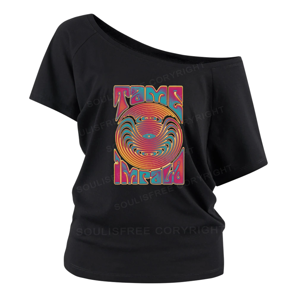 Psychedelic Moment Off Shoulder Top