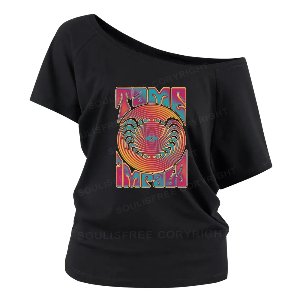 Psychedelic Moment Off Shoulder Top