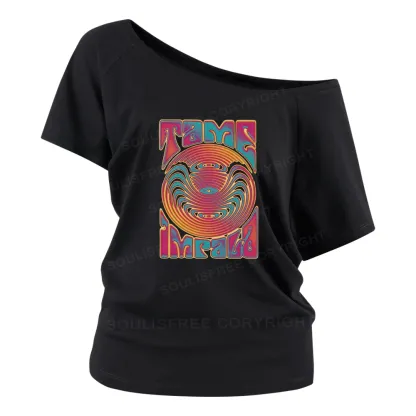 Psychedelic Moment Off Shoulder Top