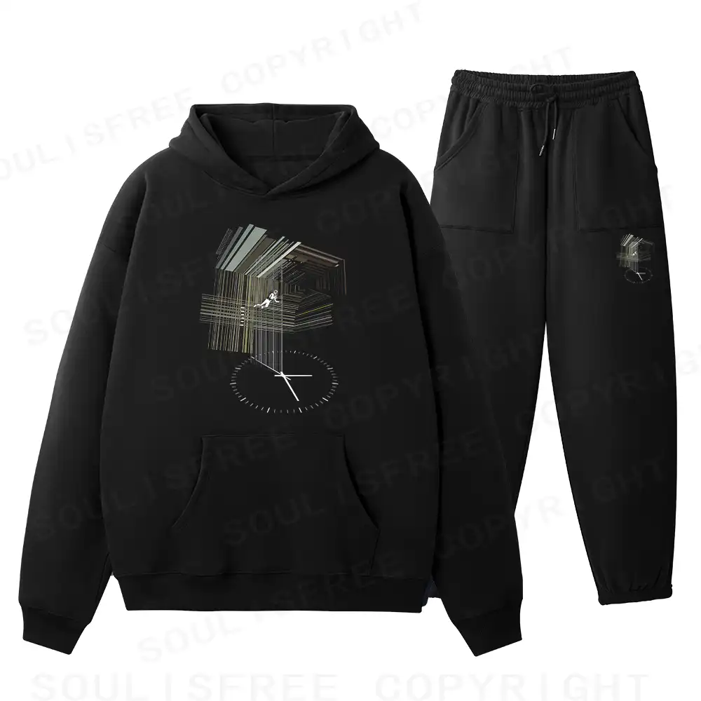 Secret Behind The Bookshelf Fleece Hoodie Set