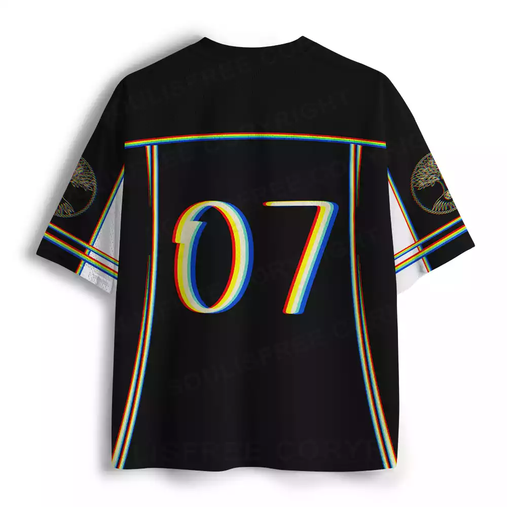 Vibrant Cosmic Tree Mesh Jersey