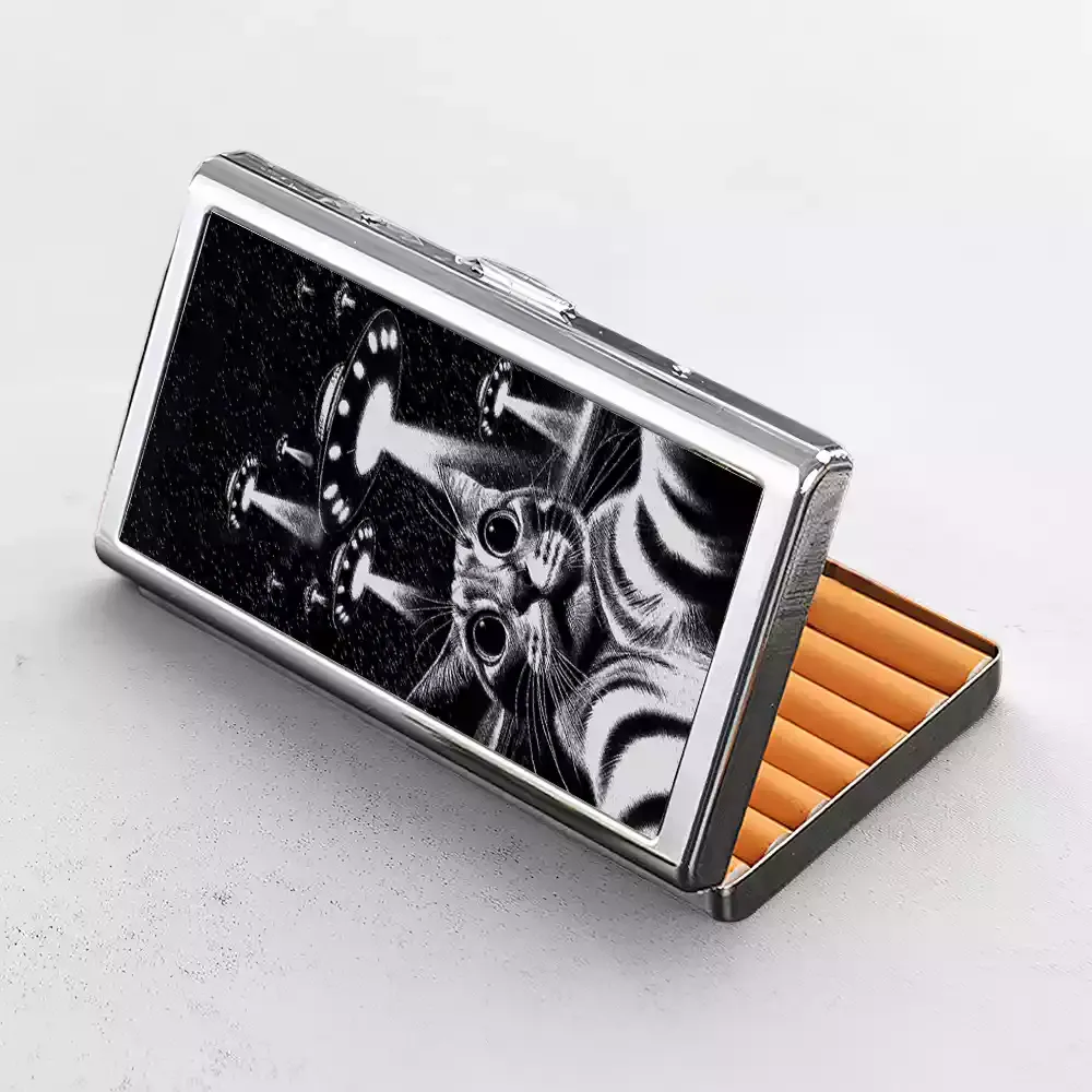 They Come For Cat Cigarette Case