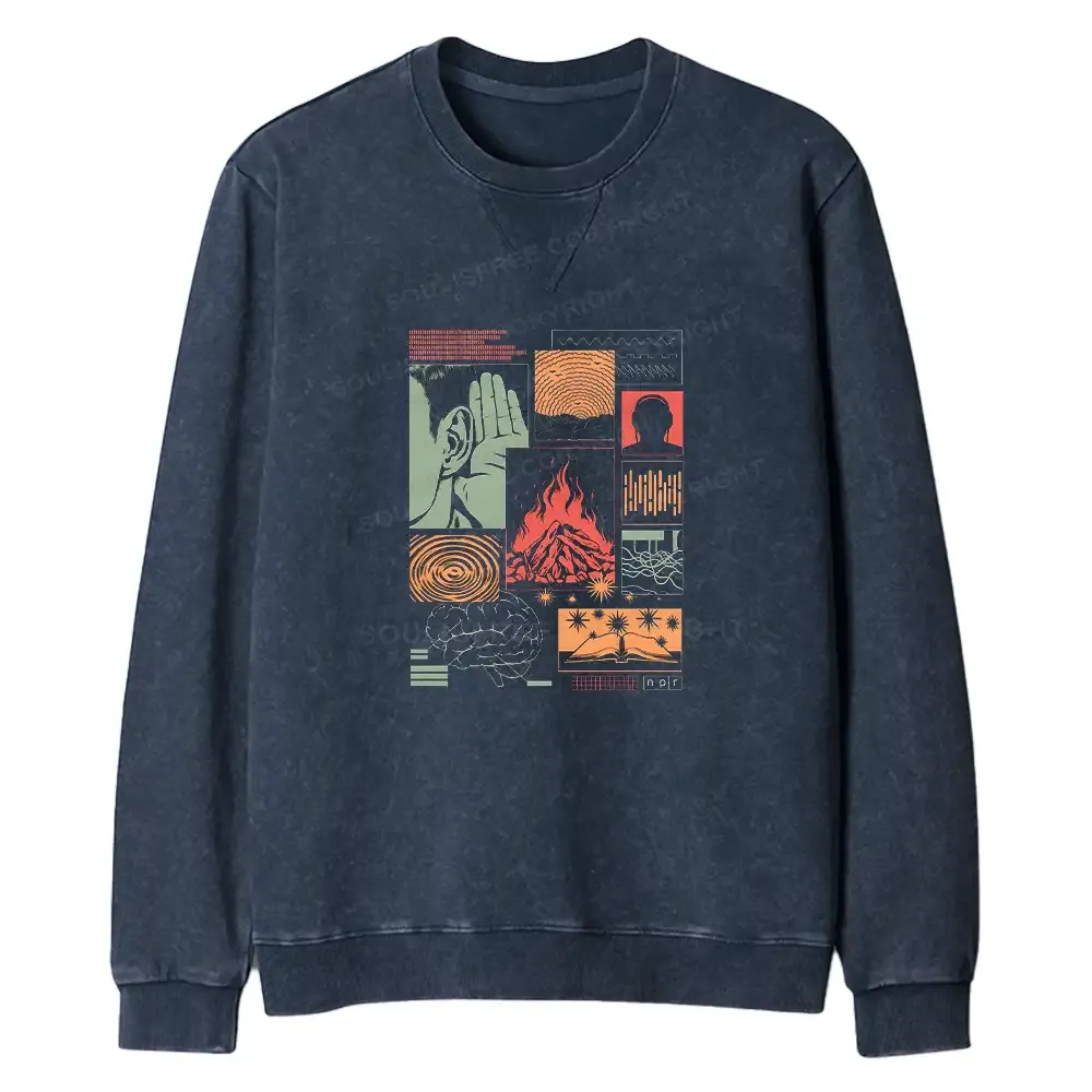 Listen Regular Fit Washed Sweatshirt