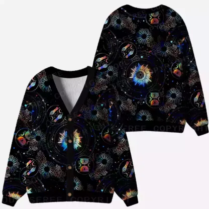 Galactic Whirl Ugly Cardigan Sweaters