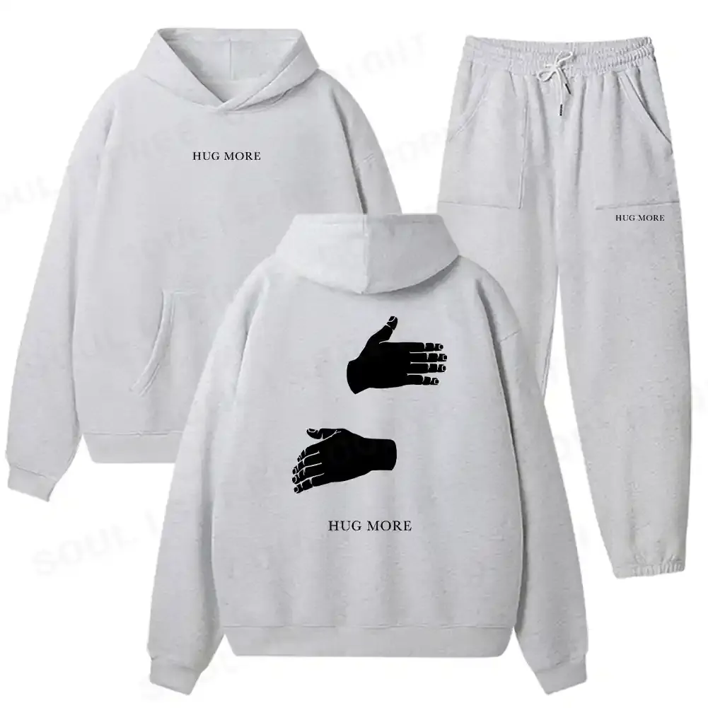 More Hugs Please Fleece Hoodie Set