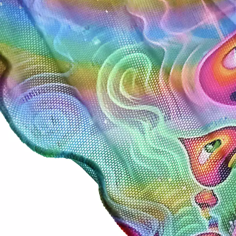 Soulisfree Psychedelic Eye Mushroom Sheer Mesh Cover Up