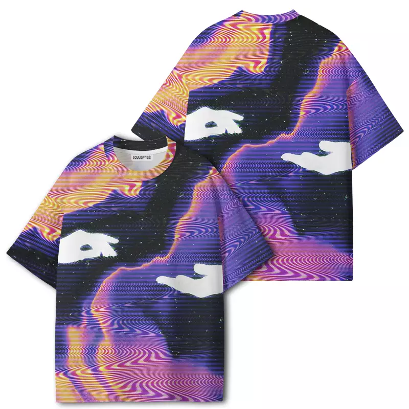 Soulisfree Trippy Space Meditation ECO‑PERF Graphic Tee
