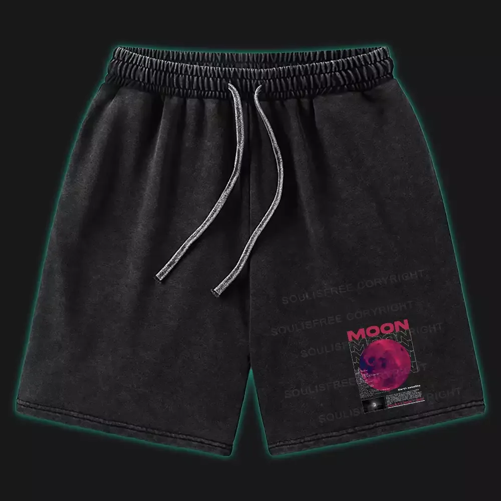 Designed Moon Washed Shorts