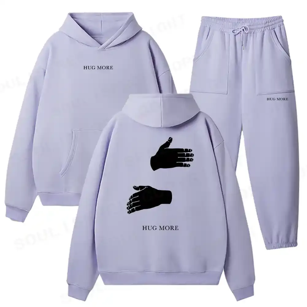More Hugs Please Fleece Hoodie Set
