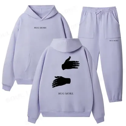 More Hugs Please Fleece Hoodie Set