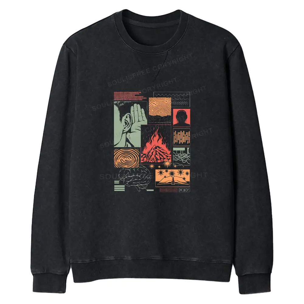 Listen Regular Fit Washed Sweatshirt